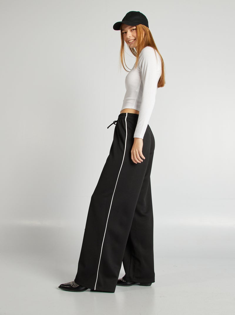 Pantalon style jogging Noir - Kiabi