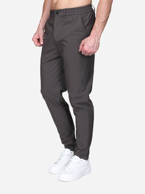 Pantalon taille elastique à bouton - Kiabi