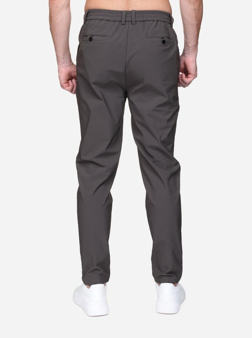 Pantalon taille elastique à bouton - Kiabi