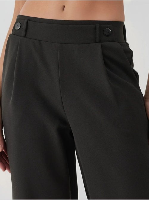 Pantalon taille haute à boutons - Kiabi Pantalon taille haute à boutons - Kiabi