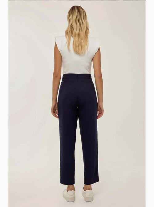 Pantalon taille haute à jambes plissées hiccup - Kiabi Pantalon taille haute à jambes plissées hiccup - Kiabi