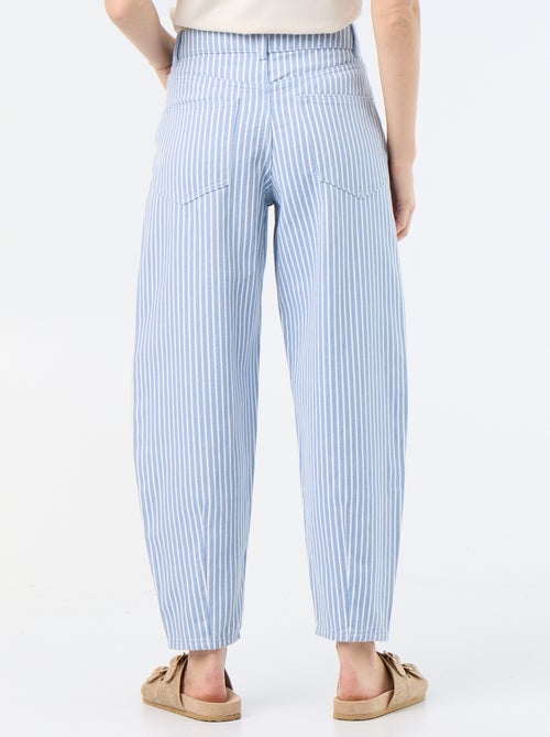 Pantalon taille haute coupe ballon - Kiabi