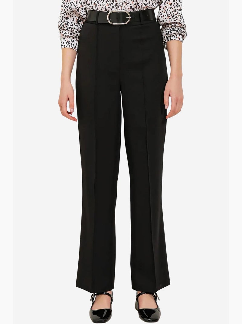 Pantalon taille haute en tissu menthe bdart Noir - Kiabi