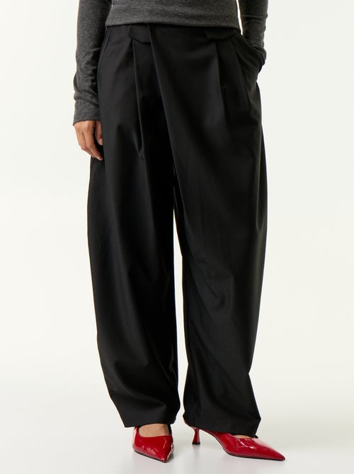 Pantalon taille haute forme large barrel - Kiabi