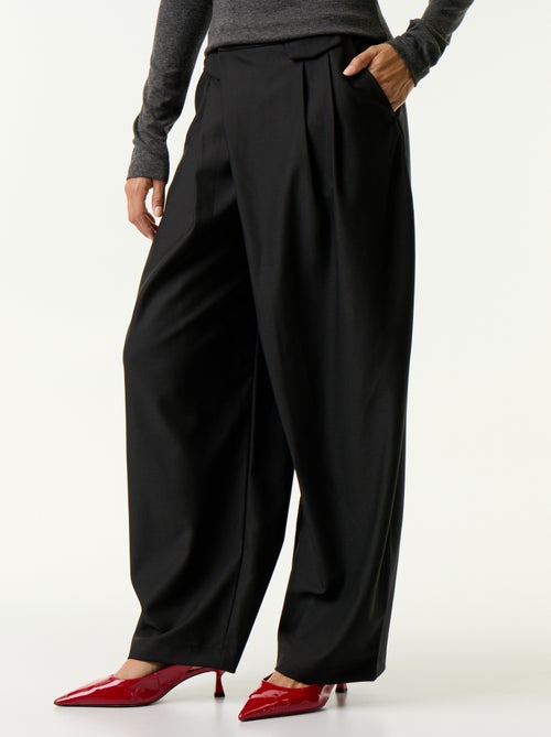 Pantalon taille haute forme large barrel - Kiabi