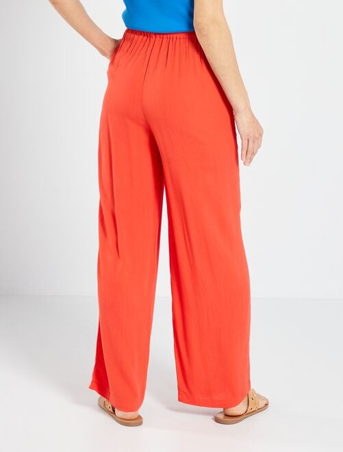 Jeans Femme Large Taille Haute Vittorio Y - Coupe Baggy En Denim élastique, Jambes Larges Et Poches Latérales - Confort Et Style Urbain - 4