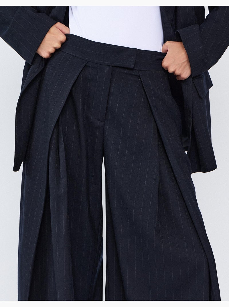 Pantalon taille haute, mo fashion Bleu - Kiabi