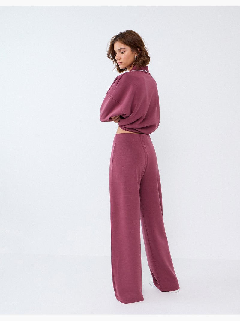 Pantalon taille haute, mo fashion Violet - Kiabi
