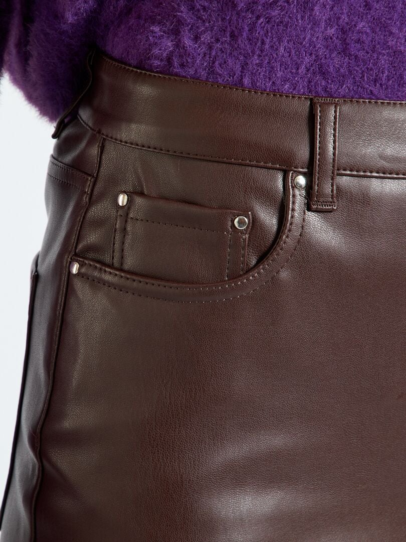 Plus Burgundy Soft Touch Straight Leg Pants | Plus Size | PLT USA