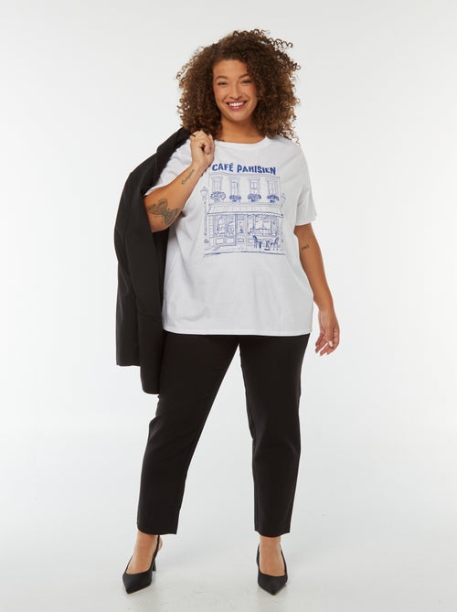 Pantalon tailleur à taille haute et coupe skinny - Kiabi