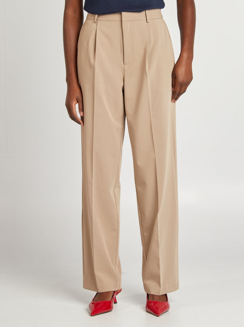 Pantalon tailleur Beige - Kiabi