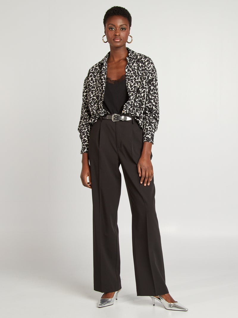 Pantalon tailleur Noir - Kiabi