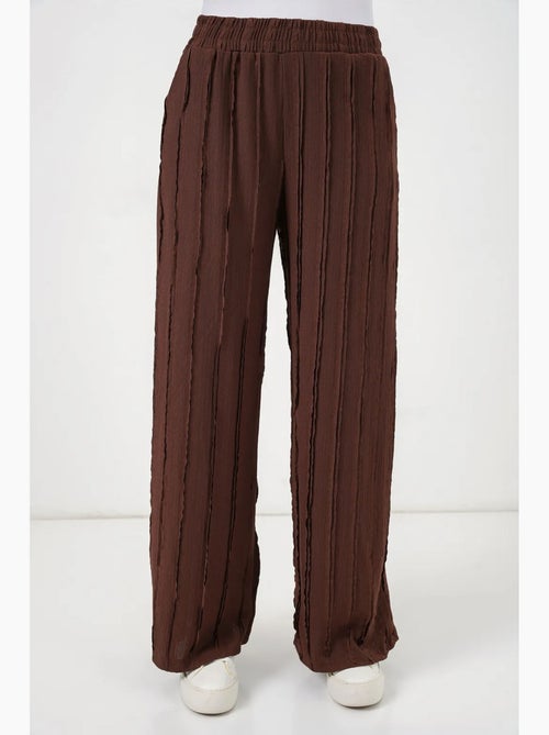 Pantalon texturé à jambes larges bdart - Kiabi