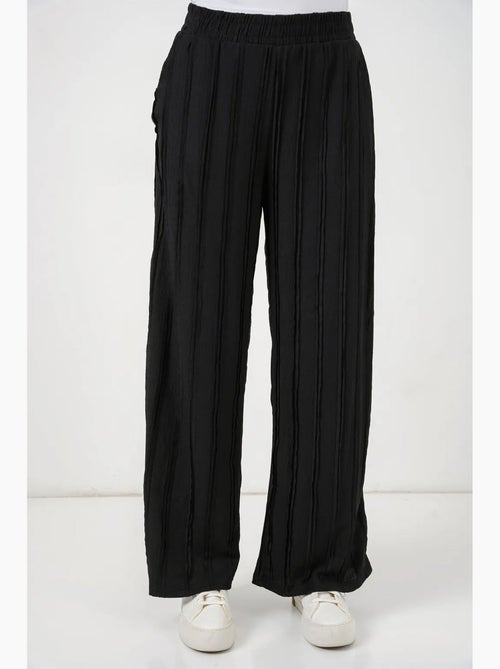 Pantalon texturé à jambes larges bdart - Kiabi