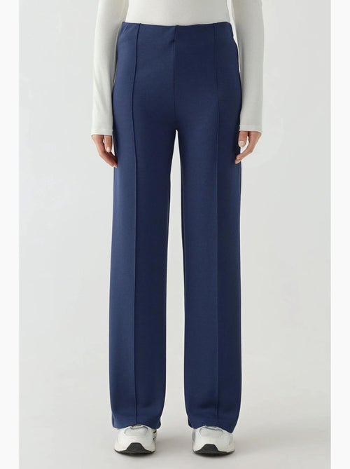 Pantalon texturé taille haute à jambes larges hiccup - Kiabi