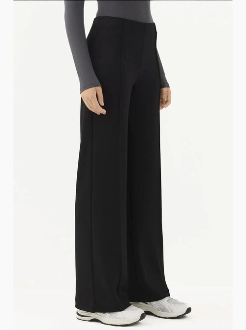 Pantalon texturé taille haute à jambes larges hiccup - Kiabi