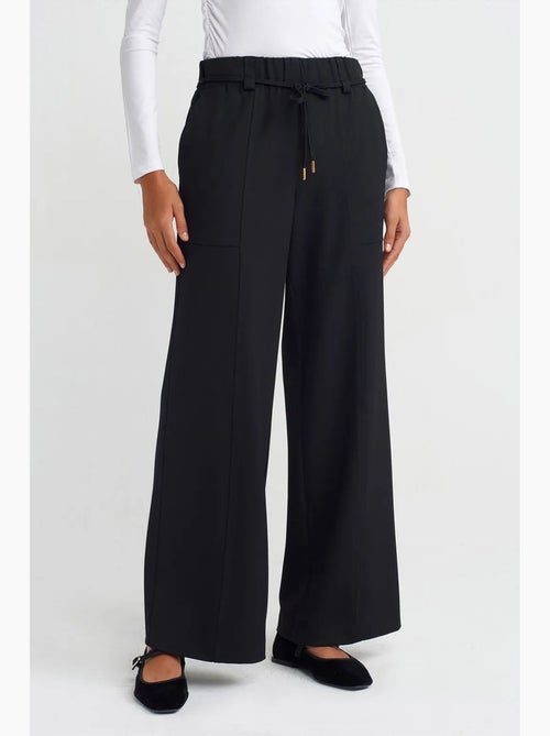 Pantalon tissé à jambe large et taille élastique dilvin - Kiabi