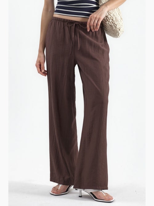 Pantalon tissé à jambe large pour femme busem - Kiabi