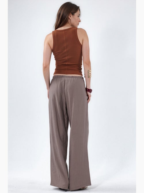 Pantalon tissé à jambe large pour femme busem - Kiabi