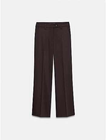 Pantalon tissé à jambes larges, taille mi-haute dilvin