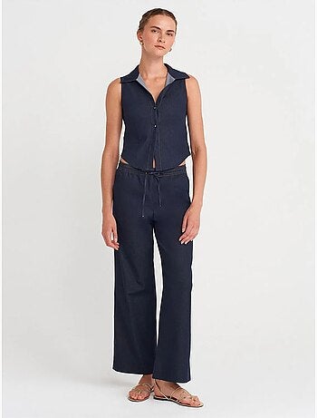 Pantalon tissé ample à taille coulissée dilvin