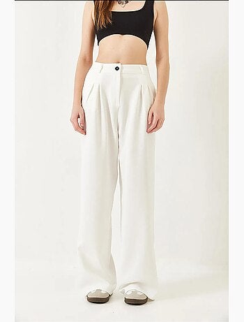 Pantalon tissé masculin à jambe large lucci