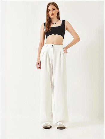 Pantalon tissé masculin à jambe large lucci