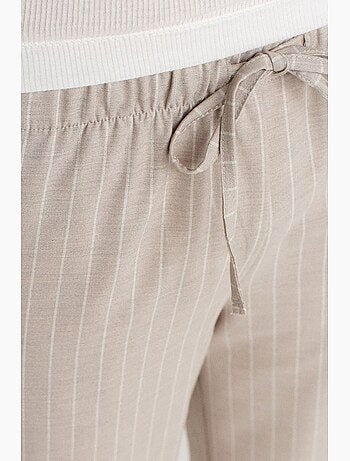 Pantalon tissé rayé à jambe large dilvin