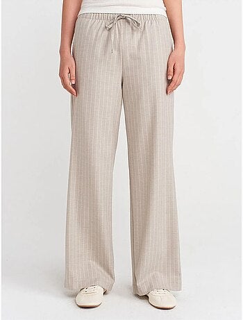 Pantalon tissé rayé à jambe large dilvin