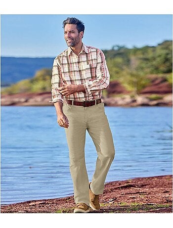 Pantalon Toile Stretch Semi-Élastiqué - ATLAS FOR MEN