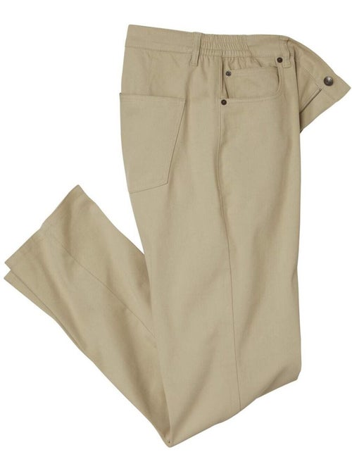 Pantalon Toile Stretch Semi-Élastiqué   - ATLAS FOR MEN - Kiabi