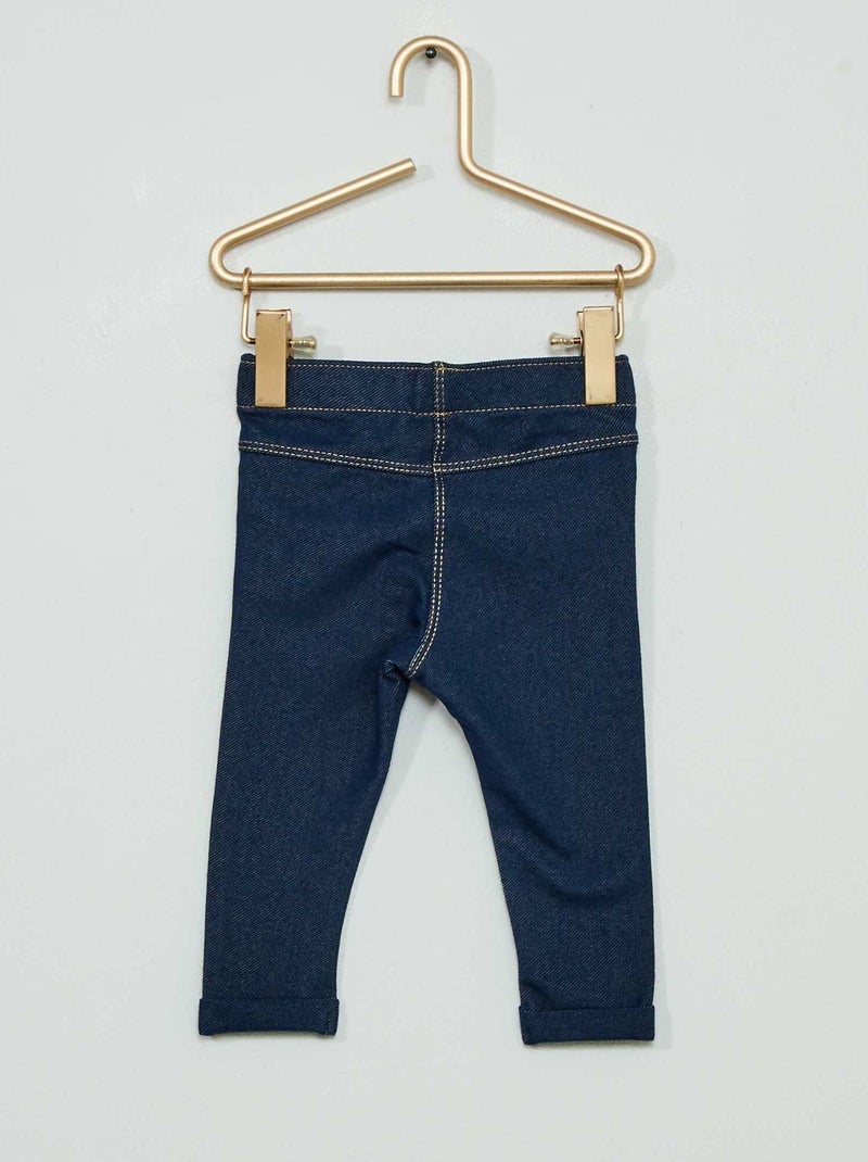 Pantalon tregging bleu brut - Kiabi