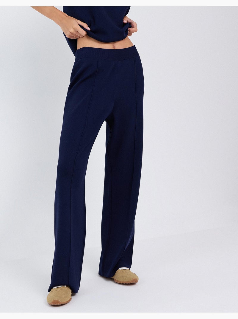 Pantalon tricoté, mo fashion Bleu - Kiabi
