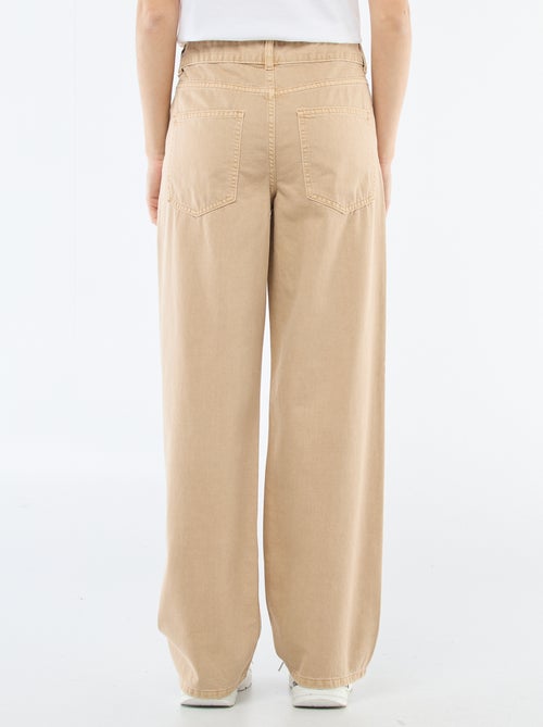 Pantalon twill ouverture asymétrique - Kiabi