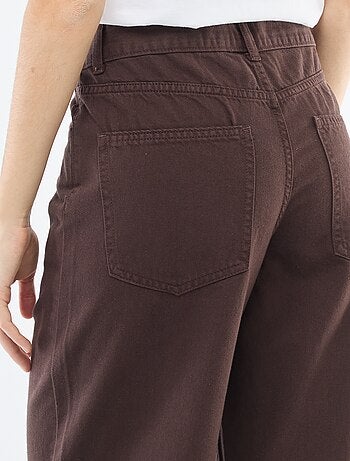 Pantalon twill ouverture asymétrique