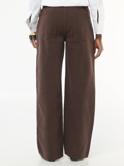 Pantalon twill ouverture asymétrique - Kiabi