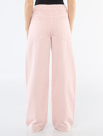 Pantalon twill ouverture asymétrique