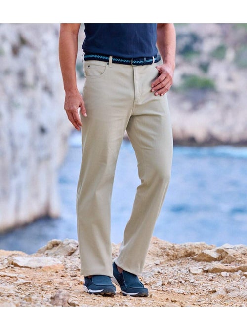 Pantalon Twill Stretch 5 Poches  - ATLAS FOR MEN - Kiabi