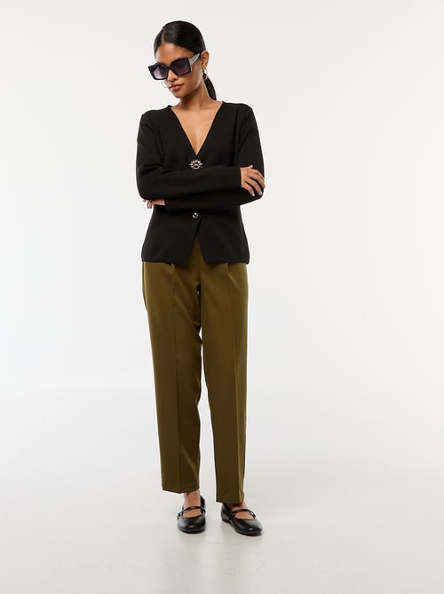 Pantalon type jogger uni - Kiabi
