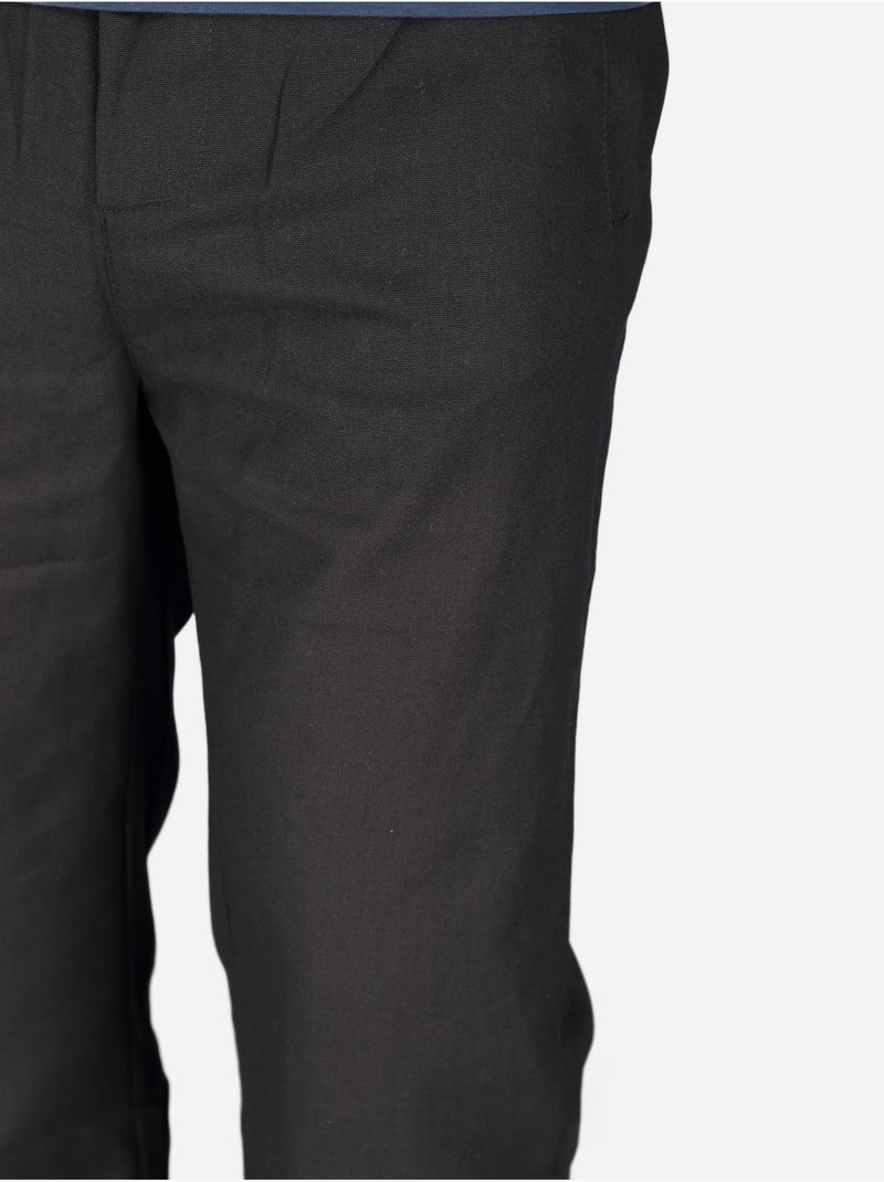Pantalon uni - Frilivin Noir - Kiabi