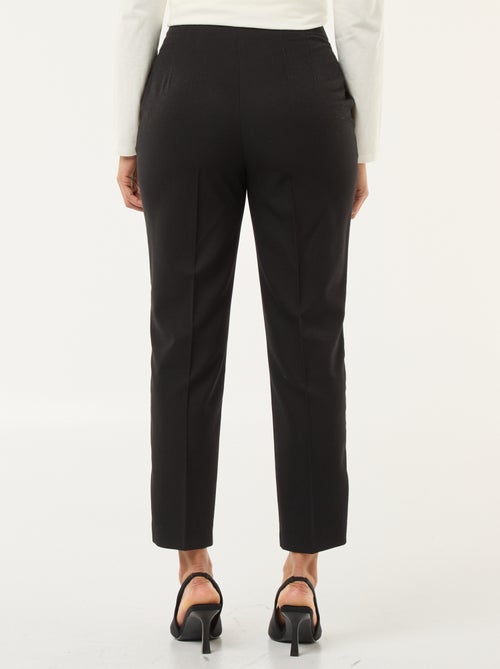 Pantalon uni à coupe droite et taille haute pour femme - Kiabi Pantalon uni à coupe droite et taille haute pour femme - Kiabi