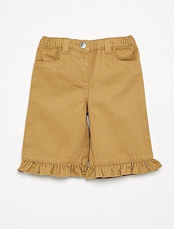 Pantalon uni base volantée