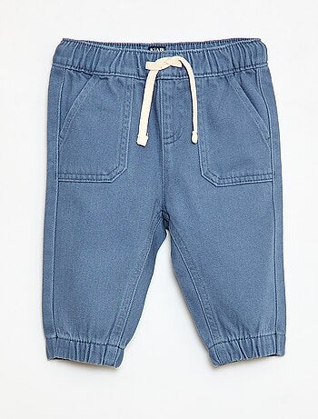 Pantalon uni coupe relax fit