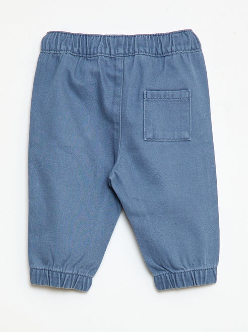 Pantalon uni coupe relax fit - Kiabi