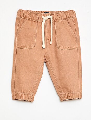 Pantalon uni coupe relax fit