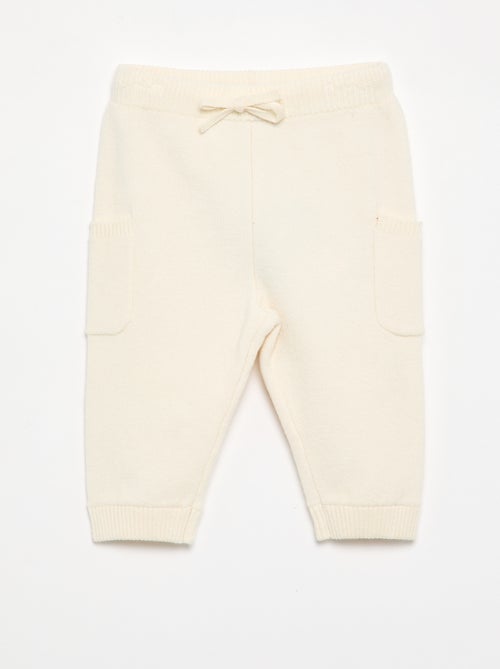 Pantalon uni en maille - Kiabi Pantalon uni en maille - Kiabi