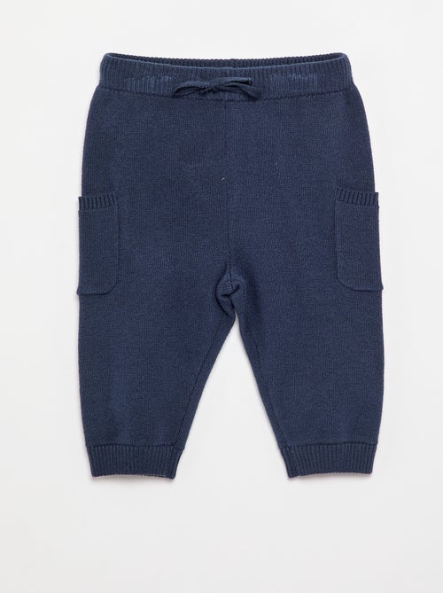 Pantalon uni en maille - Kiabi Pantalon uni en maille - Kiabi