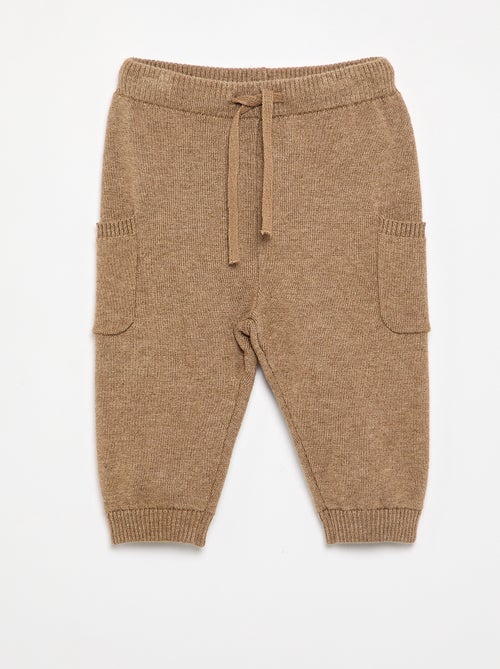Pantalon uni en maille - Kiabi Pantalon uni en maille - Kiabi