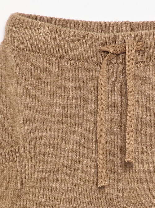Pantalon uni en maille - Kiabi