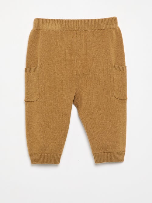 Pantalon uni en maille - Kiabi Pantalon uni en maille - Kiabi